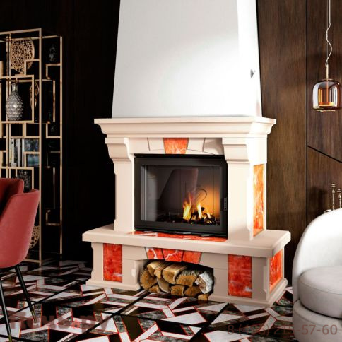 Каминная облицовка Supra-Russia Marbella SR, с каменной балкой фото 3