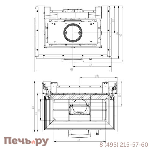 Каминная топка Austroflamm 64х33x51 S3 2.0 фото 3