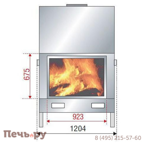 Каминная топка Axis F 1200 simple face фото 2