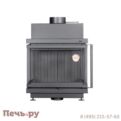 Каминная топка ЭкоКамин Альфа 700 три стекла подовая (черный шамот) фото 3