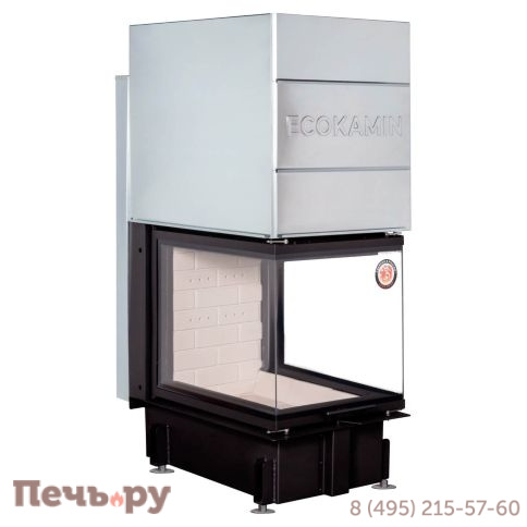 Каминная топка ЭкоКамин Дельта 700 P три стекла подовое горение принтинг фото 2