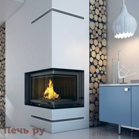 Каминная топка Kratki Maja/P/BS/G (угловое стекло справа,гильотина) фото 2