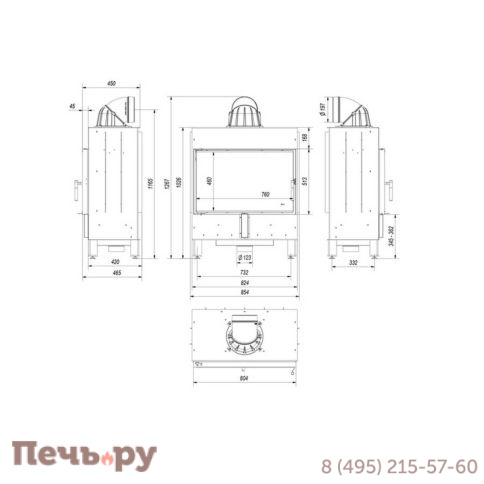 Каминная топка Kratki Pro Lucy/14 фото 10