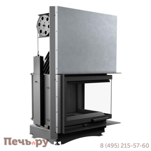 Каминная топка Kratki Zuzia/P/BS/G (угловое стекло справа,гильотина) фото 3