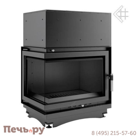Каминная топка Kratki Zuzia/PW/BL/15/BS/W (угловое стекло слева, змеевик) фото 2