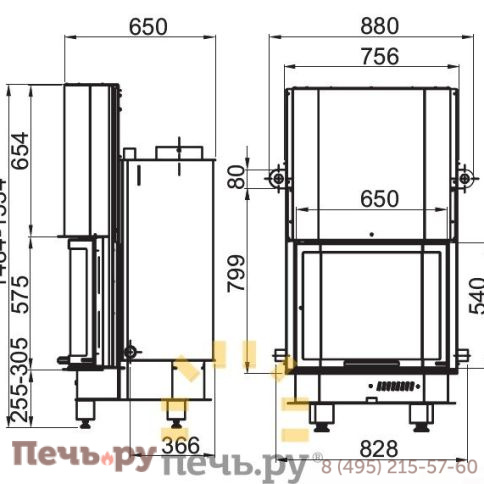 Каминная топка La Nordica ThermoChimney 650 PRYZMA 24000Kcal фото 2