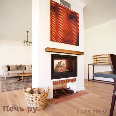 Каминная топка Liseo Castiron LCI 9 GDF двусторонняя фото 8