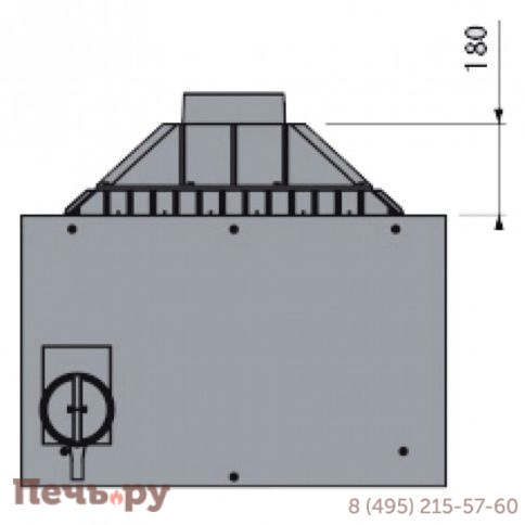Каминная топка Liseo Castiron LCI 9 GFLR два боковых стекла фото 2