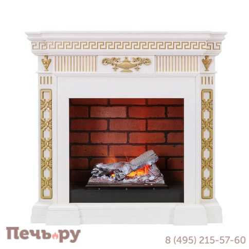 Каминокомплект Dimplex Opti-Myst Greece- Белый с золотом с очагом Cassette 400 NH фото 2