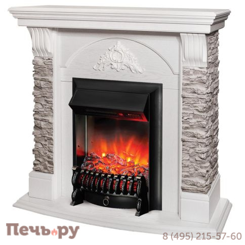 Каминокомплект RealFlame Athena GR с очагом Fobos Lux Black RC фото 3