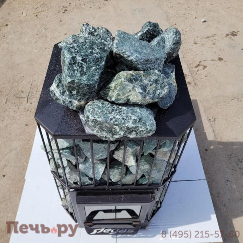 Камни для бани Bas Жадеит Делюкс колотый 10-18 см (ведро 10кг) фото
