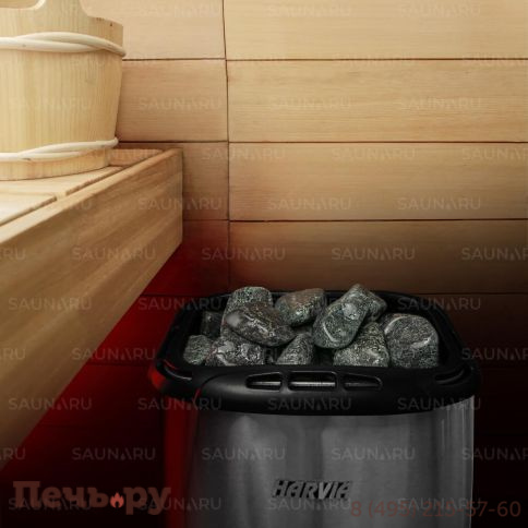 Камни для сауны Saunaru Нефрит шлифованный Premium, фракция до 100 мм, ведро 15 кг фото 4