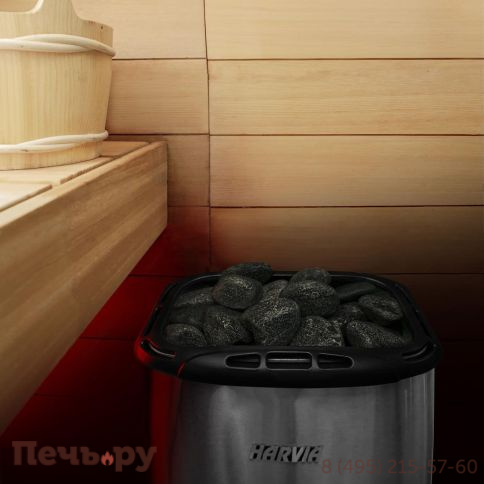 Камни для сауны Saunaru пироксенит шлифованный Premium, фракция до 100 мм, ведро 15 кг фото 4