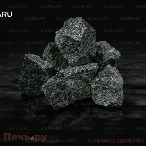 Камни для сауны Saunaru Жадеит колотый Premium, фракция до 100 мм, ведро 15 кг фото 2