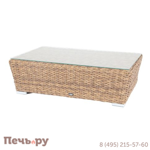 Капучино 4SiS журнальный столик из искусственного ротанга (гиацинт), цвет соломенный фото