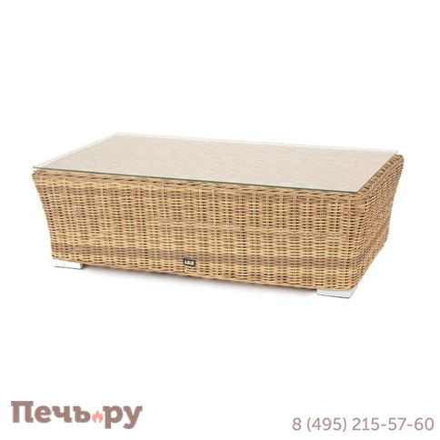 Капучино 4SiS журнальный столик из искусственного ротанга, цвет соломенный фото