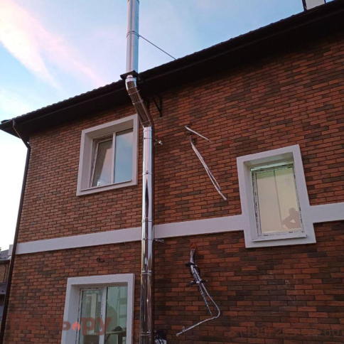 Комплект дымохода Феррум, нержсталь, проход через стену, задний выход фото 25