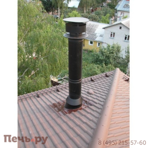 Комплект дымохода Schiedel Permeter, нержсталь, черный, проход через крышу, верхний выход + изоляционные материалы фото 30