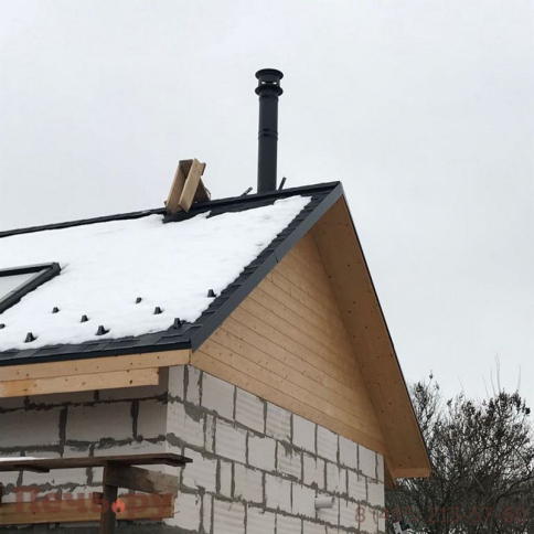 Комплект дымохода Schiedel Permeter, нержсталь, черный, проход через крышу, верхний выход + изоляционные материалы фото 33