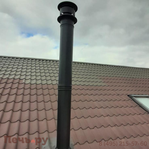 Комплект дымохода Schiedel Permeter, нержсталь, черный, проход через крышу, верхний выход + изоляционные материалы фото 34