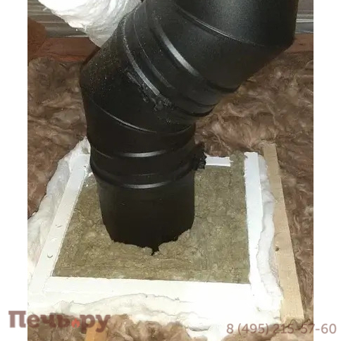 Комплект дымохода Schiedel Permeter, нержсталь, черный, проход через крышу, верхний выход + изоляционные материалы фото 48