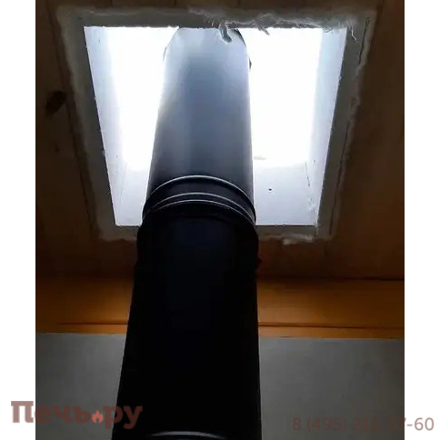 Комплект дымохода Schiedel Permeter, нержсталь, черный, проход через крышу, верхний выход + изоляционные материалы фото 52