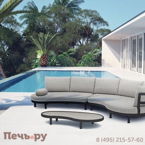 Комплект лаунж мебели Brafritid Gotland, антрацит/серый, алюминий фото 2