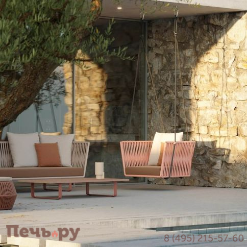 Кресло-качели плетеное Kettal Bitta фото 3