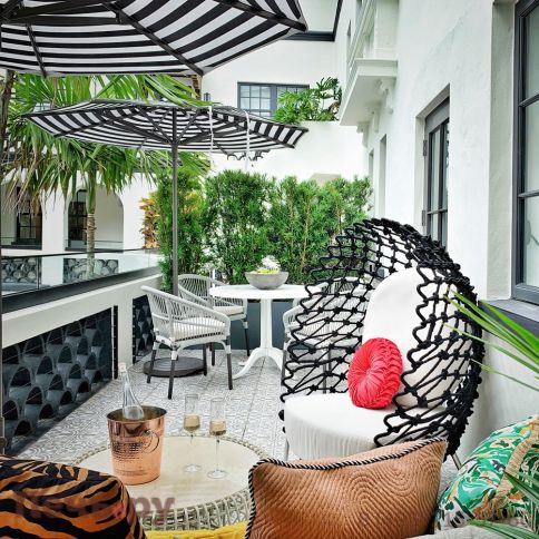 Кресло лаунж плетеное с подушками Janus et Cie Dragnet фото 3