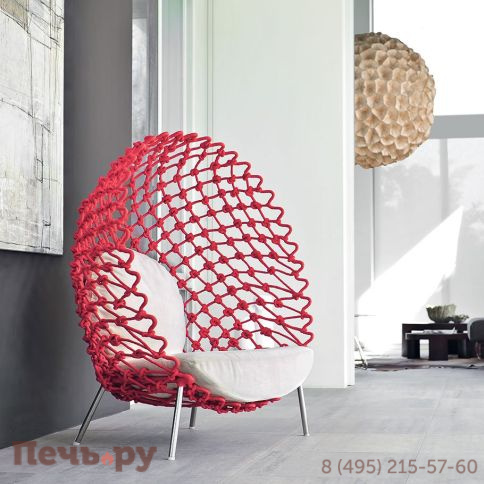 Кресло лаунж плетеное с подушками Janus et Cie Dragnet фото 4