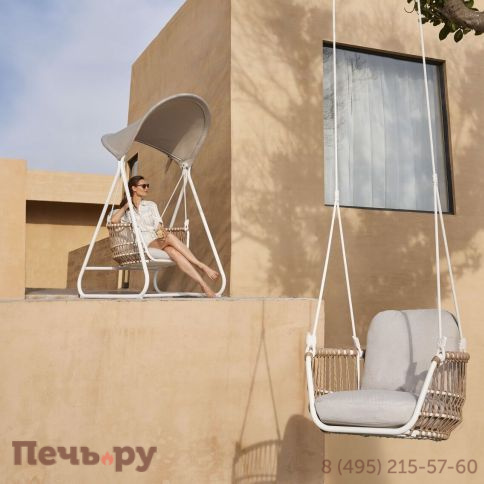 Кресло подвесное плетеное Grattoni Bari фото 3