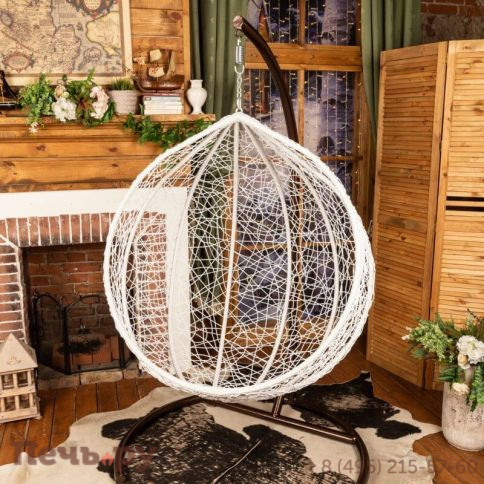 Кресло подвесное плетеное с подушкой ReeHouse Aliko фото 5