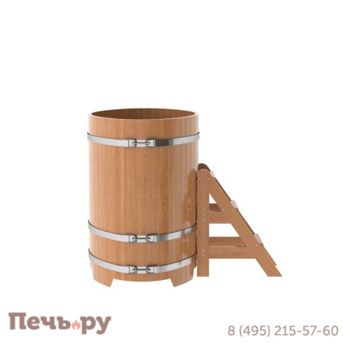 Купель BentWood овальная из дуба, 0,80Х1,42,  толщина стенок - 2,6 см фото 12