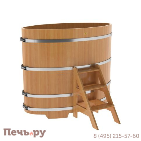 Купель BentWood овальная из лиственницы,0,92Х1,66,  толщина стенок - 2,8 см фото 8