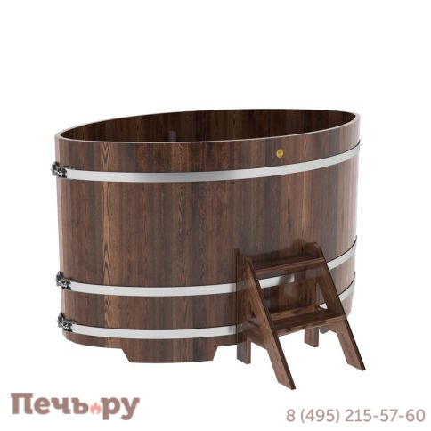 Купель BentWood овальная из лиственницы, 1,15Х1,83,  толщина стенок - 2,8 см фото 3