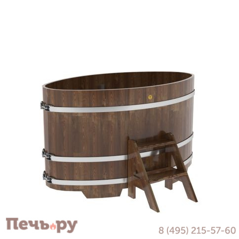 Купель BentWood овальная из сращенных ламелей лиственницы,0,92Х1,66,  толщина стенок - 2,8 см фото 10