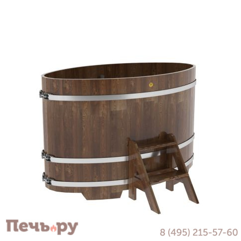 Купель BentWood овальная из сращенных ламелей лиственницы,0,92Х1,66,  толщина стенок - 2,8 см фото 3