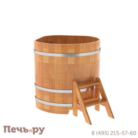 Купель BentWood угловая из сращенных ламелей лиственницы, 1,03Х1,03,  толщина стенок - 2,8 см фото 6