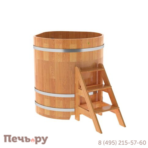 Купель BentWood угловая из сращенных ламелей лиственницы, 1,03Х1,03,  толщина стенок - 2,8 см фото 7