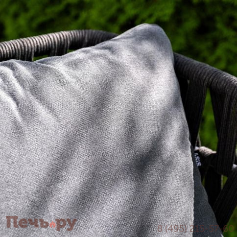 Лаунж-зона 4SiS Диего 4-местная плетеная из роупа (веревки), каркас алюминиевый темно-серый, роуп темно-серый фото 12