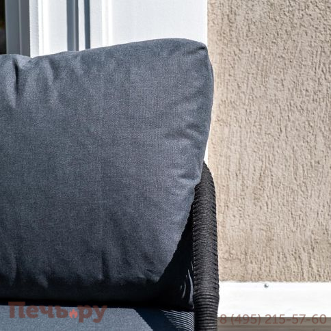 Лаунж-зона 4SiS Верона 5-местная плетеная из роупа (веревки), каркас алюминиевый темно-серый, роуп темно-серый фото 11