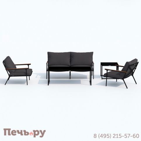 Лаунж зона Ideal Patio FESTA антрацит с двухместным диваном фото 6