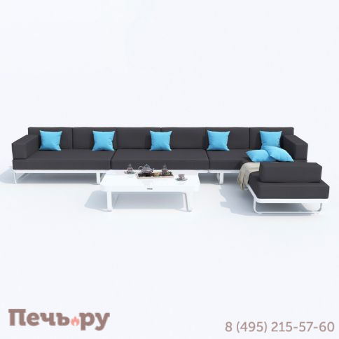 Лаунж зона угловая Ideal Patio TESORA антрацит - белый каркас фото 3