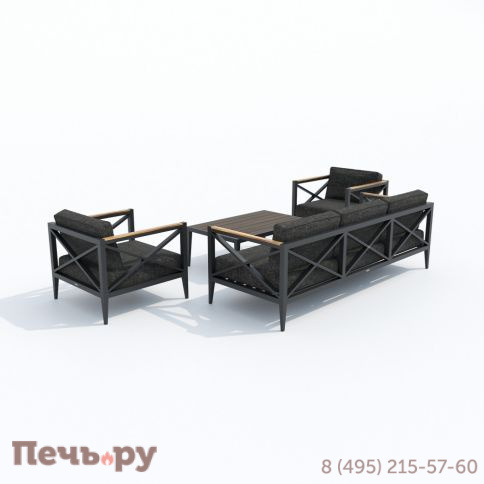 Лаунж зона Ideal Patio VERITA темно-серая - каркас карбон фото 10