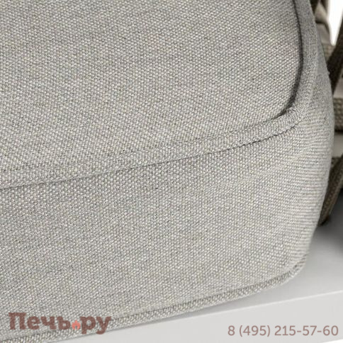 Левый модуль плетеный из роупа 4SiS Касабланка, каркас алюминий светло-серый (RAL7035) муар, роуп серо-коричневый 23мм, ткань бежевая 15052 фото 5