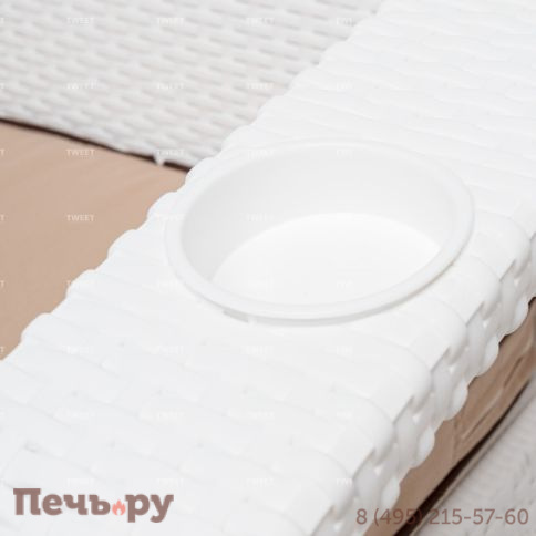 Мебель Tweet Диван 3-х местный, белый фото 4