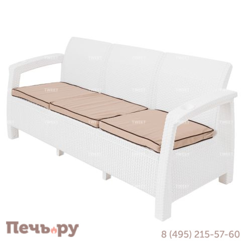 Мебель Tweet Диван 3-х местный, белый фото