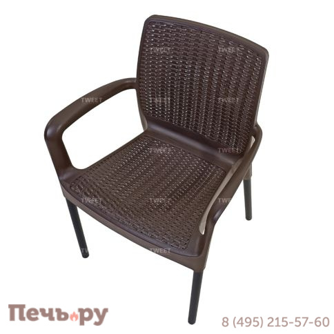 Стул Gardeck Tweet  Bali Solid, черно-коричневый фото 5