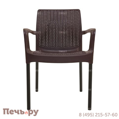Стул Gardeck Tweet  Bali Solid, черно-коричневый фото