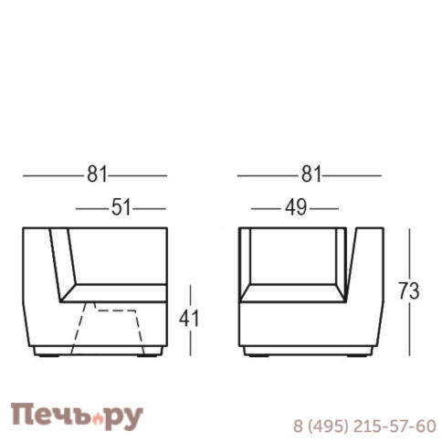 Модуль угловой с подушками Plust Big Cut фото 6